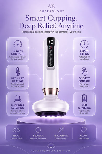 CuppaGlow™ Pro Smart Vacuum Cupping Massager